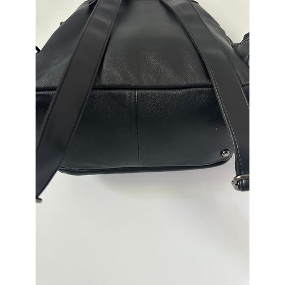 Heshe Black Leather Backpack main image 12